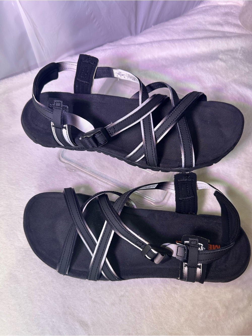 Merrell Black and Silver Strappy Sports Sandals